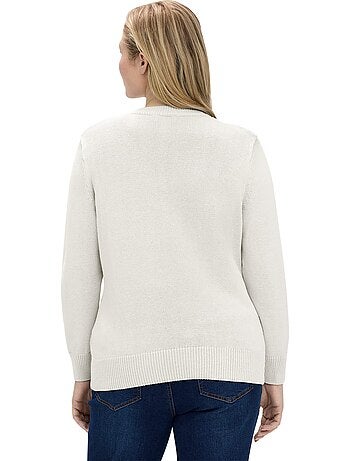 Pull à Encolure En V 50% Coton - Taille Standard - Witt
