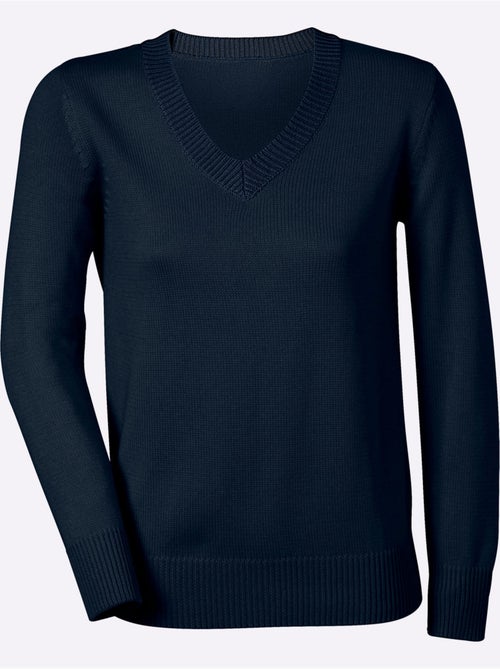 Pull à Encolure En V 50% Coton - Taille Standard - Witt - Kiabi