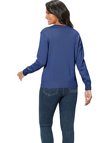 Pull à Encolure En V 50% Coton - Taille Standard - Witt