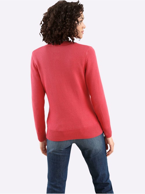 Pull à Encolure En V 50% Coton - Taille Standard - Witt - Kiabi