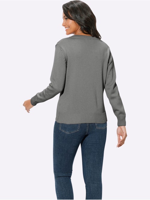 Pull à Encolure En V 50% Coton - Taille Standard - Witt - Kiabi