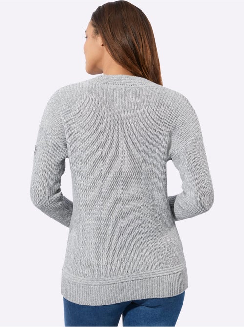 Pull à encolure en v 50% coton - taille standard - witt - Kiabi Pull à encolure en v 50% coton - taille standard - witt - Kiabi