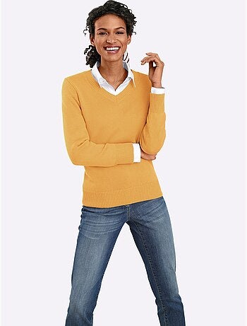 Pull à Encolure En V 50% Coton - Taille Standard - Witt