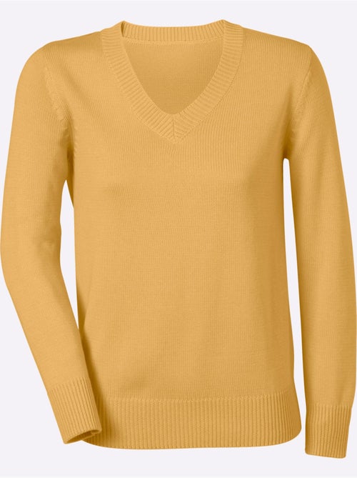 Pull à Encolure En V 50% Coton - Taille Standard - Witt - Kiabi