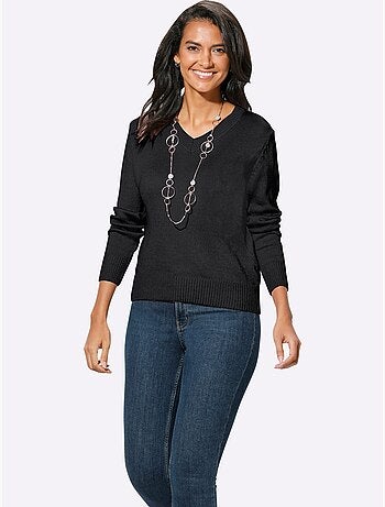 Pull à Encolure En V 50% Coton - Taille Standard - Witt
