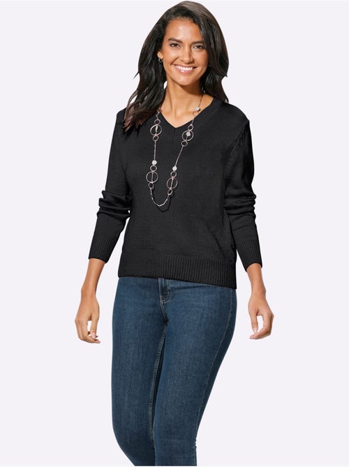 Pull à Encolure En V 50% Coton - Taille Standard - Witt - Kiabi