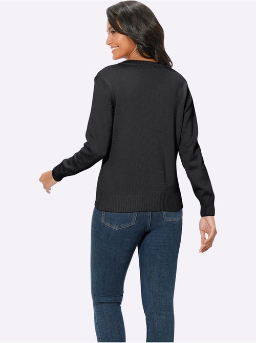 Pull à Encolure En V 50% Coton - Taille Standard - Witt - Kiabi