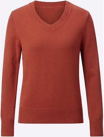 Pull à Encolure En V 50% Coton - Taille Standard - Witt