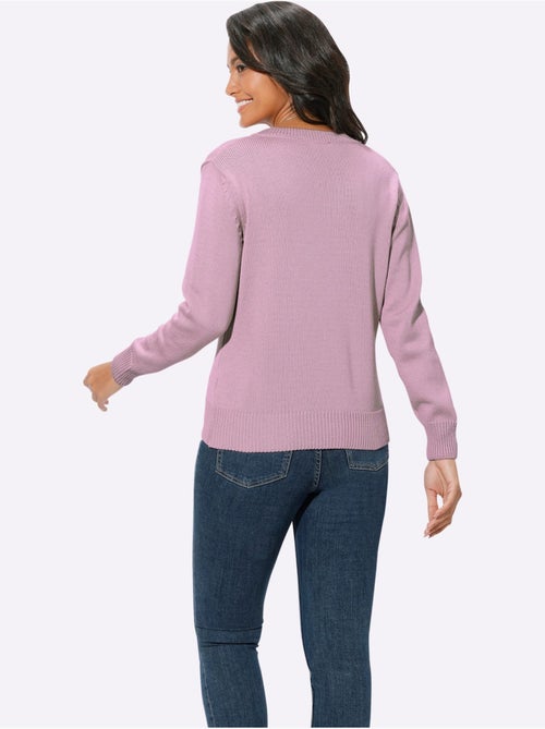 Pull à Encolure En V 50% Coton - Taille Standard - Witt - Kiabi