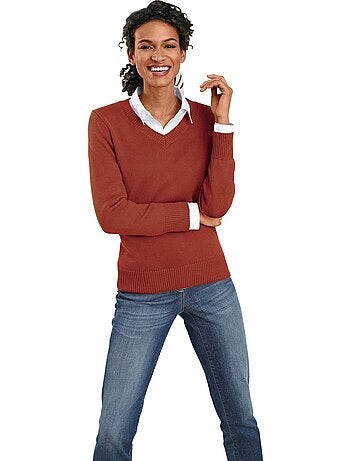 Pull à Encolure En V 50% Coton - Taille Standard - Witt