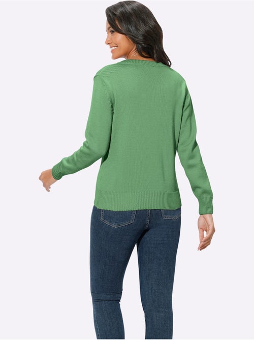 Pull à Encolure En V 50% Coton - Taille Standard - Witt - Kiabi Pull à Encolure En V 50% Coton - Taille Standard - Witt - Kiabi