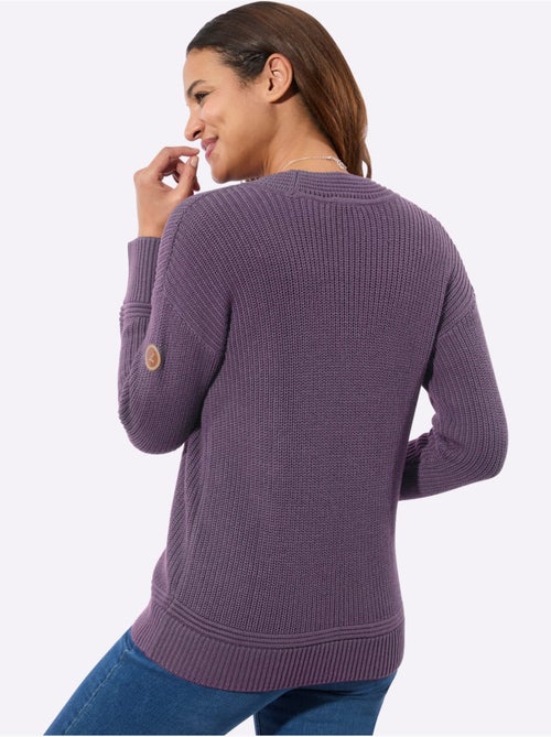 Pull à encolure en v 50% coton - taille standard - witt - Kiabi Pull à encolure en v 50% coton - taille standard - witt - Kiabi
