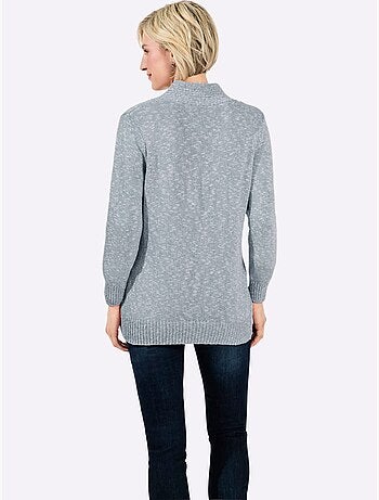 Pull à encolure en v aspect chiné - taille standard - witt