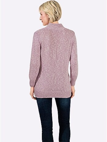 Pull à encolure en v aspect chiné - taille standard - witt