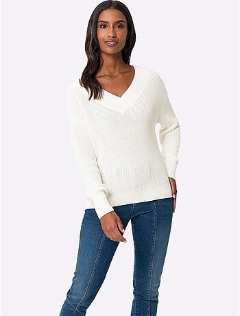 Pull à Encolure En V Encolure En V Affinante - Taille Standard - Helline