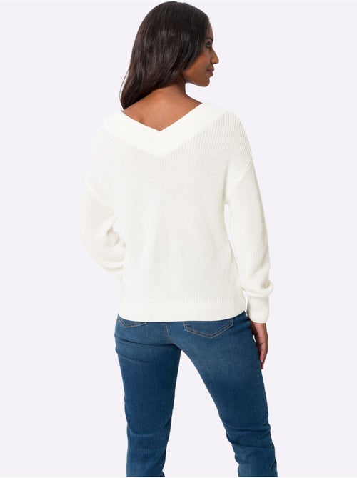 Pull à Encolure En V Encolure En V Affinante - Taille Standard - helline - Kiabi