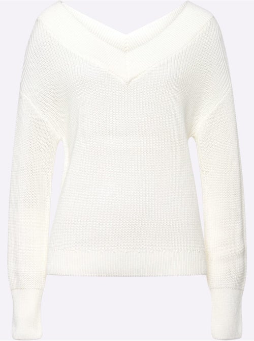 Pull à Encolure En V Encolure En V Affinante - Taille Standard - helline - Kiabi