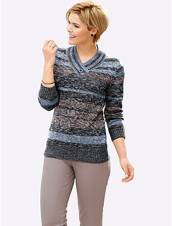 Pull à encolure en v encolure en v chevauchante - taille standard - witt