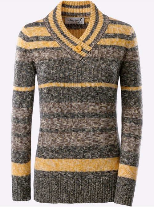 Pull à encolure en v encolure en v chevauchante - taille standard - witt - Kiabi Pull à encolure en v encolure en v chevauchante - taille standard - witt - Kiabi