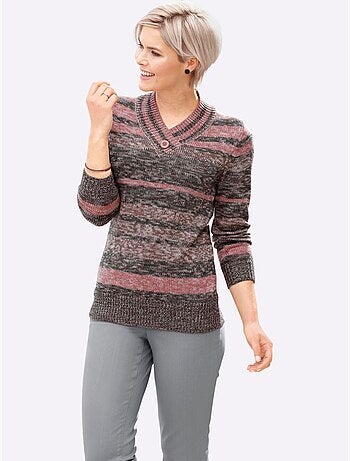 Pull à encolure en v encolure en v chevauchante - taille standard - witt