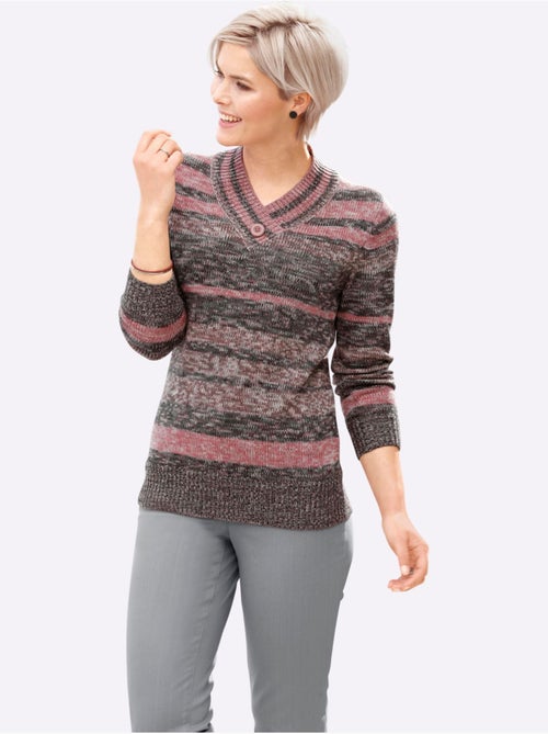 Pull à encolure en v encolure en v chevauchante - taille standard - witt - Kiabi
