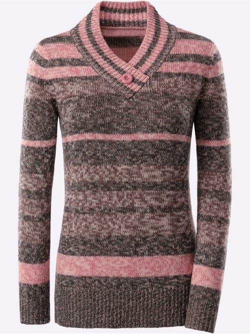 Pull à encolure en v encolure en v chevauchante - taille standard - witt - Kiabi