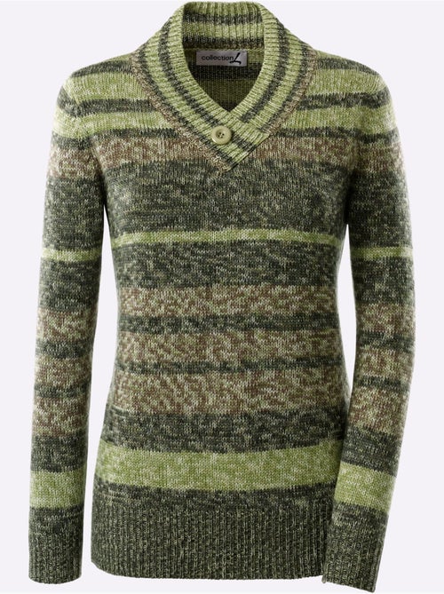Pull à encolure en v encolure en v chevauchante - taille standard - witt - Kiabi Pull à encolure en v encolure en v chevauchante - taille standard - witt - Kiabi