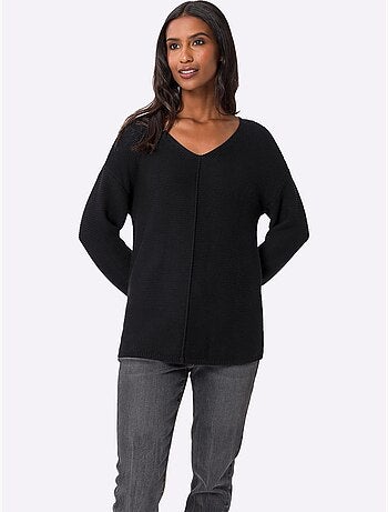 Pull à encolure en v encolure v tendance - taille standard - helline