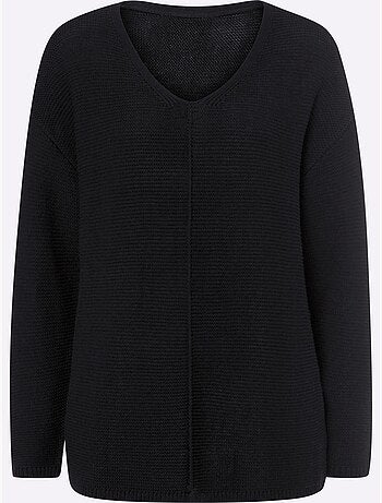 Pull à encolure en v encolure v tendance - taille standard - helline