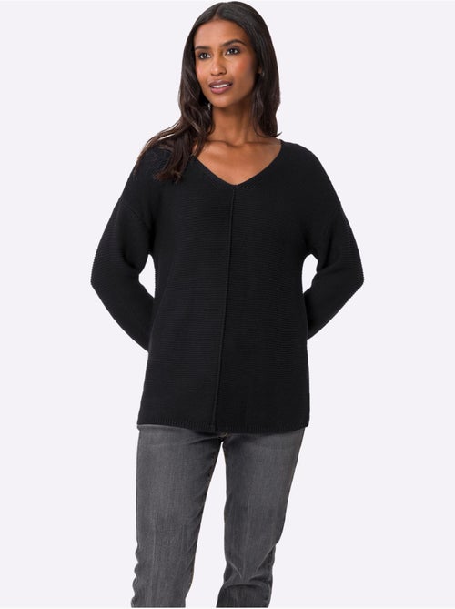 Pull à Encolure En V Encolure V Tendance - Taille Standard - Helline - Kiabi