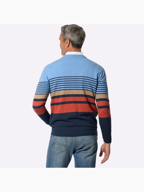 Pull à encolure en v joli motif tricoté - taille standard - moda vilona - Kiabi Pull à encolure en v joli motif tricoté - taille standard - moda vilona - Kiabi