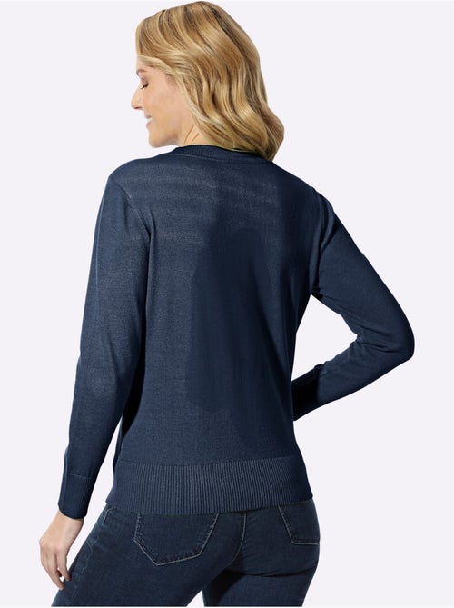 Pull à encolure en v pur coton - taille standard - moda vilona - Kiabi Pull à encolure en v pur coton - taille standard - moda vilona - Kiabi