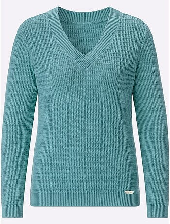 Pull à Encolure En V Pur Coton - Taille Standard - Witt