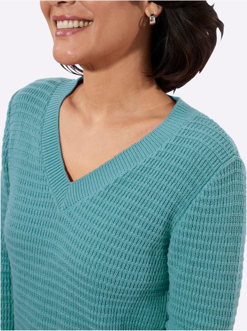 Pull à Encolure En V Pur Coton - Taille Standard - Witt - Kiabi Pull à Encolure En V Pur Coton - Taille Standard - Witt - Kiabi