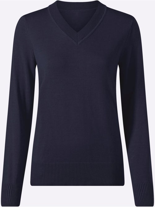 Pull à encolure en v pur coton - taille standard - witt - Kiabi Pull à encolure en v pur coton - taille standard - witt - Kiabi