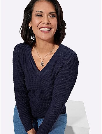 Pull à Encolure En V Pur Coton - Taille Standard - Witt