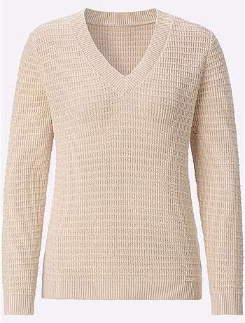 Pull à Encolure En V Pur Coton - Taille Standard - Witt
