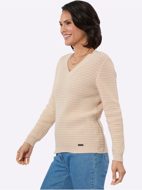 Pull à Encolure En V Pur Coton - Taille Standard - Witt - Kiabi Pull à Encolure En V Pur Coton - Taille Standard - Witt - Kiabi