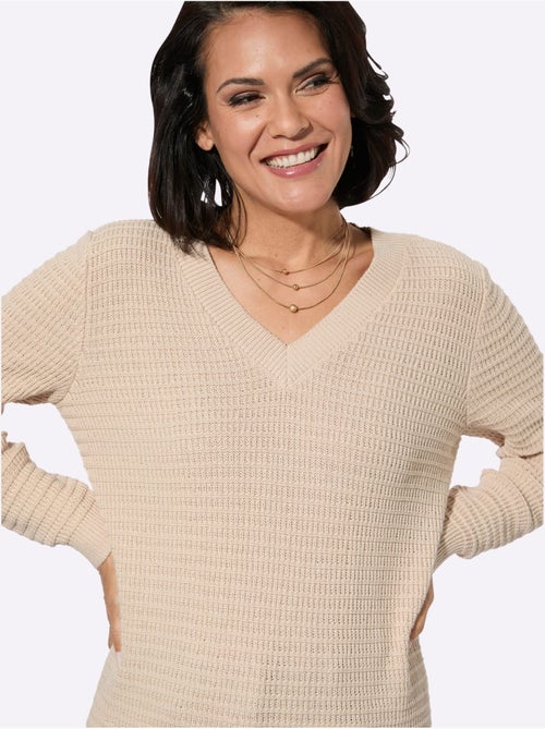 Pull à Encolure En V Pur Coton - Taille Standard - Witt - Kiabi Pull à Encolure En V Pur Coton - Taille Standard - Witt - Kiabi