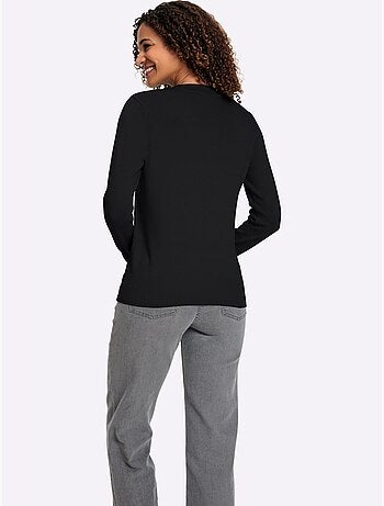 Pull à encolure en v pur coton - taille standard - witt