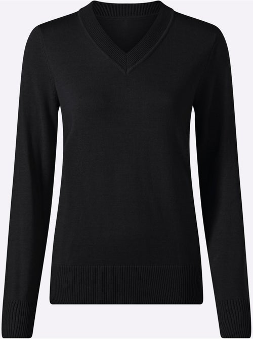 Pull à encolure en v pur coton - taille standard - witt - Kiabi Pull à encolure en v pur coton - taille standard - witt - Kiabi
