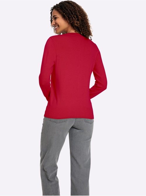 Pull à encolure en v pur coton - taille standard - witt - Kiabi Pull à encolure en v pur coton - taille standard - witt - Kiabi