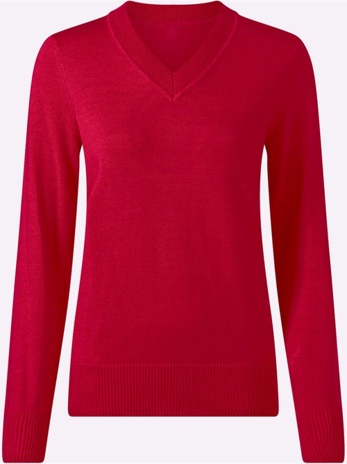 Pull à encolure en v pur coton - taille standard - witt - Kiabi Pull à encolure en v pur coton - taille standard - witt - Kiabi