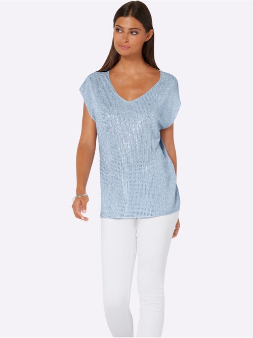 Pull à Encolure En V Viscose - Taille Standard - helline - Kiabi