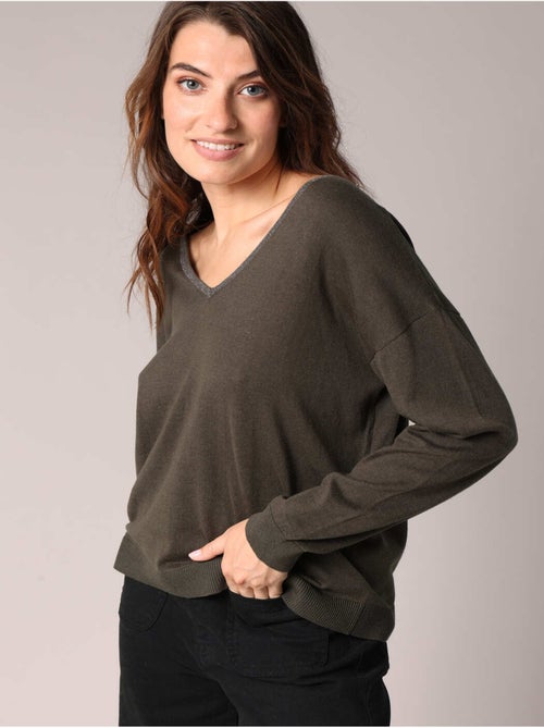 Pull à encolure fantaisie 'deeluxe' - Kiabi