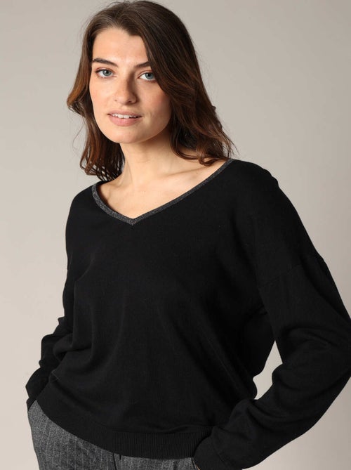 Pull à encolure fantaisie 'Deeluxe' - Kiabi
