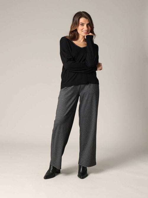 Pull à encolure fantaisie 'Deeluxe' - Kiabi