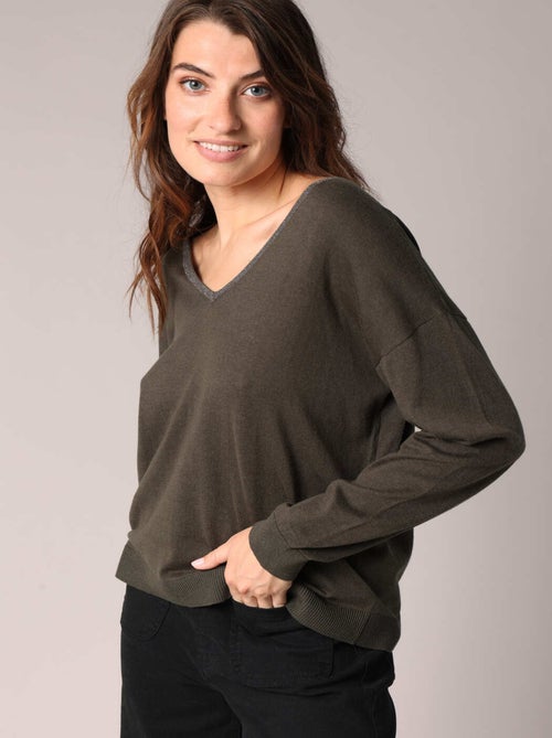 Pull à encolure fantaisie 'Deeluxe' - Kiabi