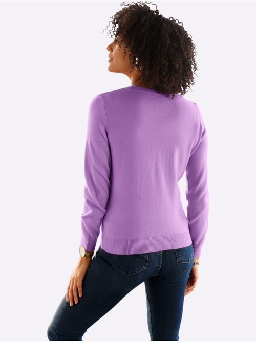 Pull à encolure ronde avec manches longues en matière douce - Taille standard - Moda Vilona - Kiabi Pull à encolure ronde avec manches longues en matière douce - Taille standard - Moda Vilona - Kiabi