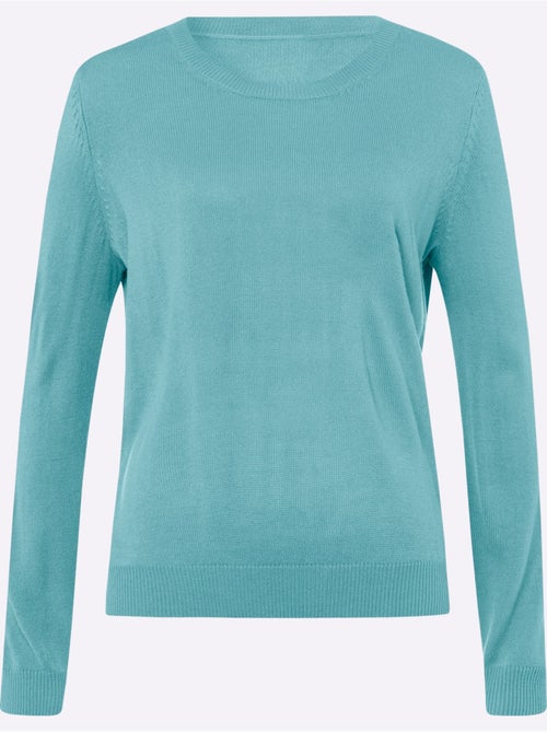 Pull à encolure ronde avec manches longues et bords-côtes - Taille standard - Moda Vilona - Kiabi Pull à encolure ronde avec manches longues et bords-côtes - Taille standard - Moda Vilona - Kiabi